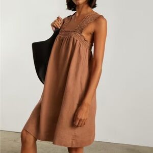 Everlane Mini Dress in Brown and Tan
